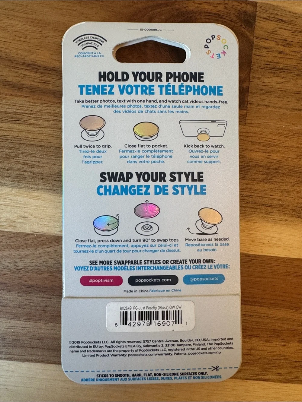 PopSockets PopGrip Peach Pattern Phone Grip